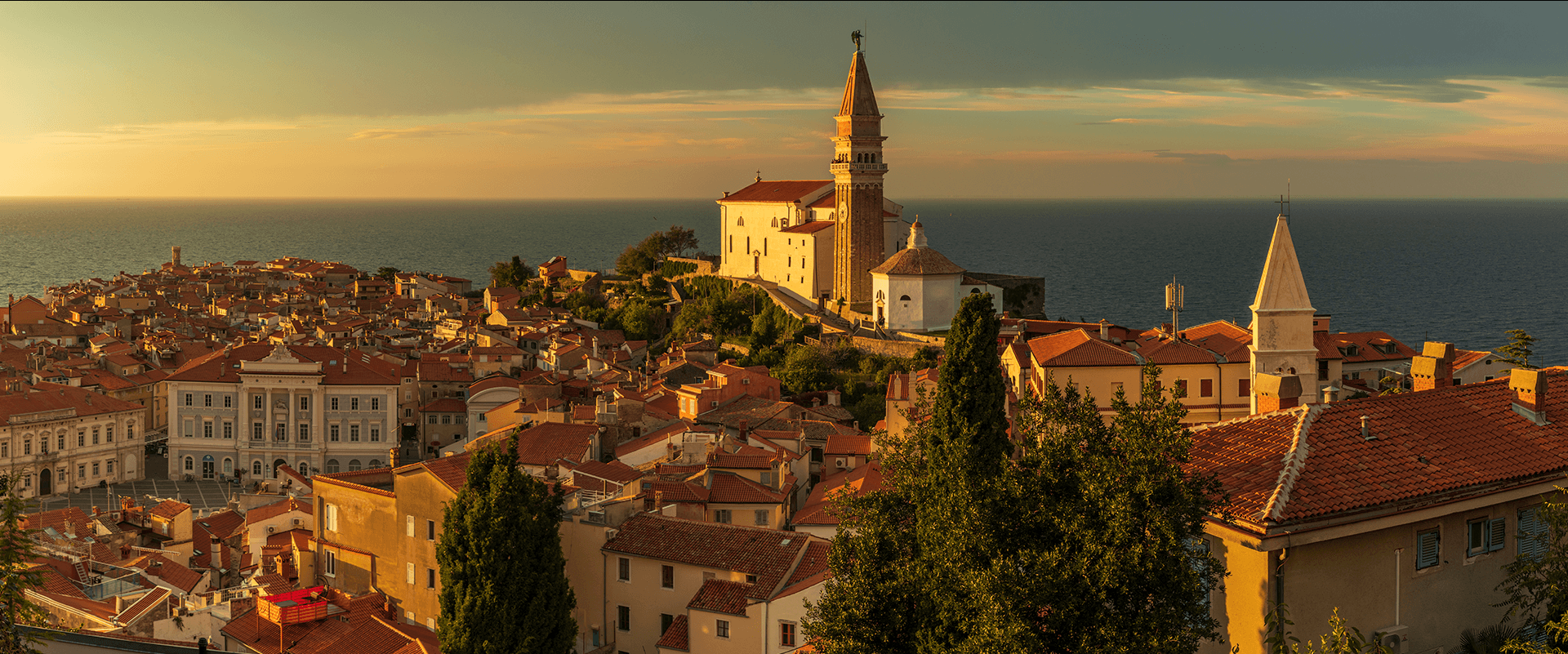 Sunset in Piran, Slovenia